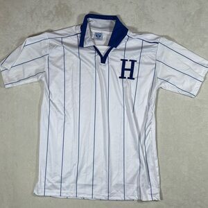 Honduras International Team Soccer Futbol Large White and Blue Striped Jersey